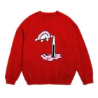 おかだひろみ の へんてこランドSHOPのおにぎり出入り自由 Crew Neck Sweatshirt