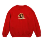 かわいいどうぶつたちのガンつけpiachan Crew Neck Sweatshirt