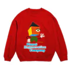 Quatre Illustrationの惑星再生カンパニー [ハコメ] Crew Neck Sweatshirt