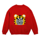 CHOPPIRI.のかぶる猫[虎ver.](ロシアンブルー) Crew Neck Sweatshirt