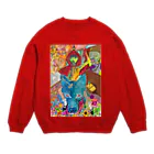 相良つつじの赤ずきんの教訓 Crew Neck Sweatshirt