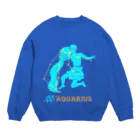 chicodeza by suzuriの水瓶座グッズ Crew Neck Sweatshirt