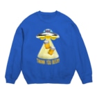 LONESOME TYPE ススのビール泥棒👽🍻👽（飲酒運転ダメ。ゼッタイ。） Crew Neck Sweatshirt