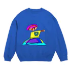 みーちゃんお絵かきグッズの涙のパンチ Crew Neck Sweatshirt