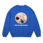 YOLKのおかめうどん Crew Neck Sweatshirt