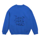 insparation｡   --- ｲﾝｽﾋﾟﾚｰｼｮﾝ｡の僕はヒーロー (黒) Crew Neck Sweatshirt