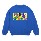 PAW WOW MEOWの80年代風ステッカー☆彡 Crew Neck Sweatshirt