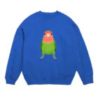 たかはらのこっちをみるコザクラインコ Crew Neck Sweatshirt