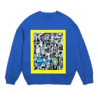 スーパーマーケット真真のくろい絵 Crew Neck Sweatshirt