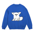 ぺろぺろぺろぺろ【せいこせんせい】のチワワおすわり【せいこせんせい】 Crew Neck Sweatshirt