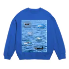 L_arctoaの船上から見た鯨類(1) Crew Neck Sweatshirt