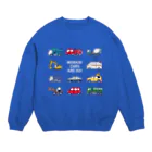 さはらそのこ｜イラストレーターのはたらく車11種　濃色 Crew Neck Sweatshirt