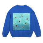 L_arctoaの海を泳ぐチャイロチビゲンゴロウ Crew Neck Sweatshirt