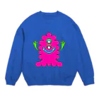 カラスネコのもんすたー Crew Neck Sweatshirt