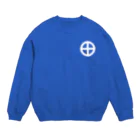 戦国神社 -戦国グッズ専門店-の島津義弘/丸に十文字/ホワイト Crew Neck Sweatshirt