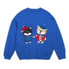 黒柴の梅吉でやんすのがんばろう！ Crew Neck Sweatshirt