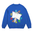 LalaHangeulのエゾモモンガさんドーン！(ハングル) Crew Neck Sweatshirt