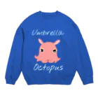 LalaHangeulのumbrella octopus(めんだこ) 英語バージョン② Crew Neck Sweatshirt