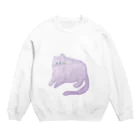 boorichanのムラサキノネコ Crew Neck Sweatshirt