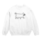 moeのたい焼きくわえたどらねこ Crew Neck Sweatshirt