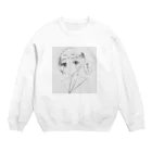 メンヘラ子ちゃんサブカル天使の頑張ってよ彼君 Crew Neck Sweatshirt