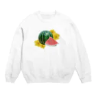 cheat omeletteのスイカの花 Crew Neck Sweatshirt