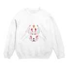 ｢現｣のきつねがこんこん Crew Neck Sweatshirt