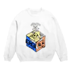 ◯△□（まるさんかくしかく）のチートアルバムジャケットアート Crew Neck Sweatshirt