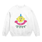 ヘロシナキャメラ売り場のハッピーベル Crew Neck Sweatshirt