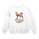 onehappinessのシベリアン ハスキー　マカロン Crew Neck Sweatshirt