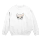 RIN shopの口の寝ぐせチワワ Crew Neck Sweatshirt