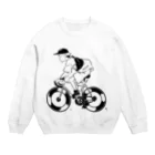 山形屋米店のピストバイクでポタリング Crew Neck Sweatshirt