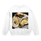 脳みそちゃんの【生牡蠣】脳みそちゃん Crew Neck Sweatshirt