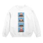 すぎもとゆうまのお店のメンダコ４コマ「おじゃまします」 Crew Neck Sweatshirt