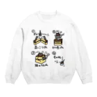 二子舎のたぬきケーキの食べ方 Crew Neck Sweatshirt