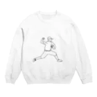 あしのお店のピッチャーくん Crew Neck Sweatshirt