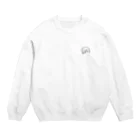 森のカミリオンの眠たそうなほそい犬 Crew Neck Sweatshirt