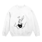 junsen　純仙　じゅんせんのJUNSEN(純仙)浮世絵風　鯰にまたがるさる Crew Neck Sweatshirt