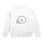 satokichi（短足ちゃん）の短足ちゃん（はて？） Crew Neck Sweatshirt