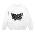 忍太郎の四字熟語 - 因果応報 Death Metal Logo デスロゴ  Crew Neck Sweatshirt