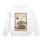 kitaooji shop SUZURI店のTraveling butterfly Crew Neck Sweatshirt