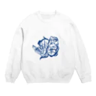 鏡華水月【公式】の【ウェブ限定】鏡華水月公式ロゴ入りグッズ【青】 Crew Neck Sweatshirt