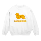 onehappinessのダックスフンド　ガーベラ Crew Neck Sweatshirt