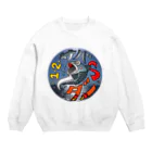 hatasabaの１・２・サバ   ダー！ Crew Neck Sweatshirt