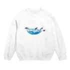 ヒロシオーバーダイブのペンギン、夏の海を泳ぐ。 Crew Neck Sweatshirt