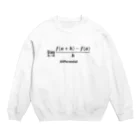 【数式グッズの店】新世代のブレイクスルーWebストアの【数式グッズ】微分 Crew Neck Sweatshirt