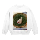 Hanagara animal cafeの白文鳥のジュンちゃん Crew Neck Sweatshirt