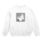 はるさめ商店の白黒ブチ猫 Crew Neck Sweatshirt