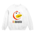 Kedamarine Kedamalow's SHOPの夕陽に染まるペンギン Crew Neck Sweatshirt