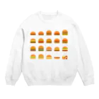 マキタニさんのハンバーガー メニュー Crew Neck Sweatshirt